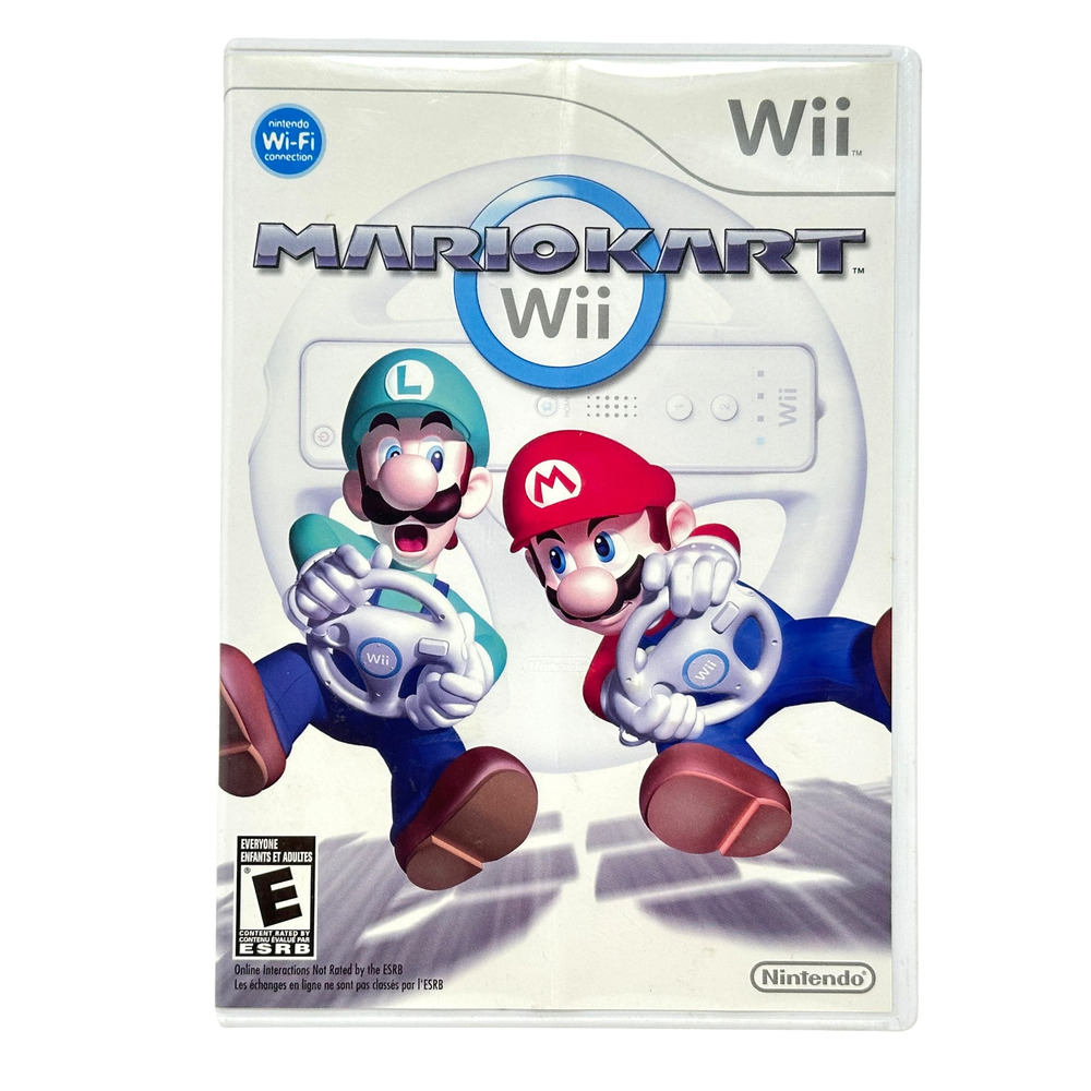 Nintendo Mario Kart Wii Video Game Complete w Manual Case Disc Classic Racing E